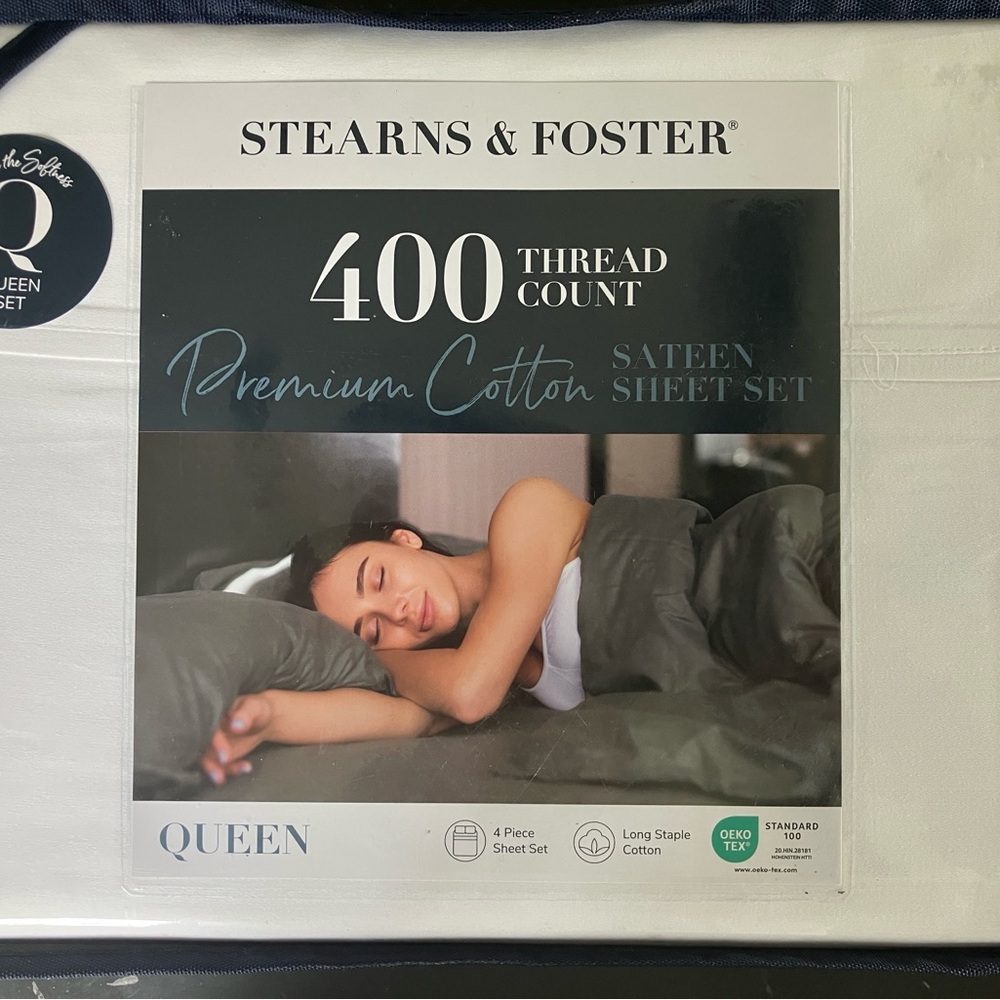Stearns & Foster 400 TC Sateen Sheet Set - Queen